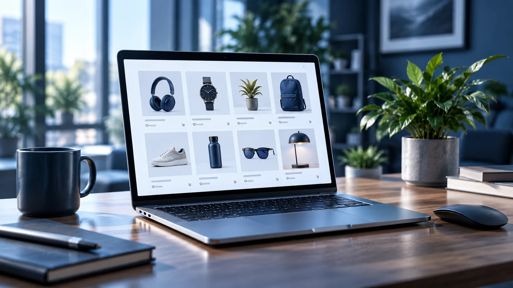 E-Commerce Websites workspace illustration